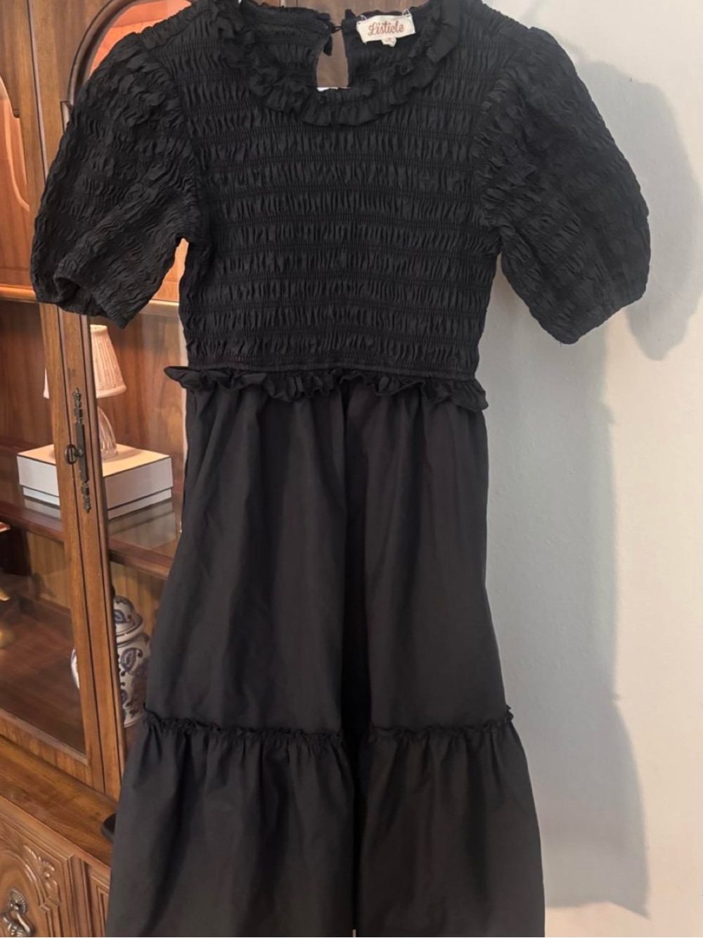 ✨Listicle Black Smocked Bodice Tiered Dress✨